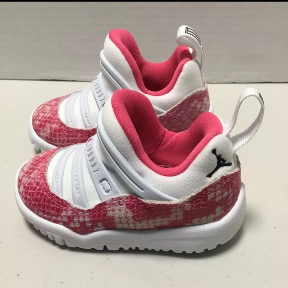 AIR JORDAN 11 RETRO LITTLE FLEX TD "WATERMELON" INFANT SZ. 4c BQ7104-106 - Picture 4 of 11